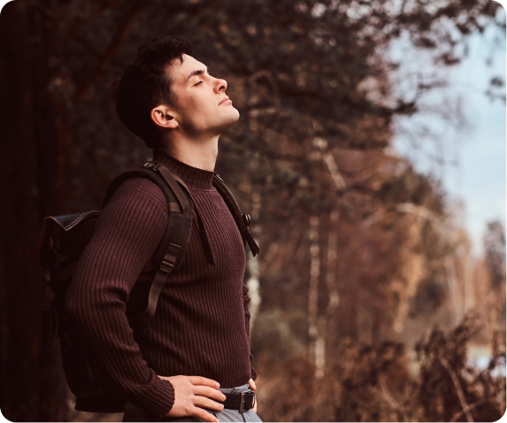 Portrait representing burnout and workplace stress therapy for adults in Mississauga
